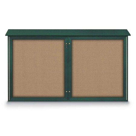 United Visual Products Open Faced Traditional Rounded Corkboard UV646ARC-GOLD-PUMICE